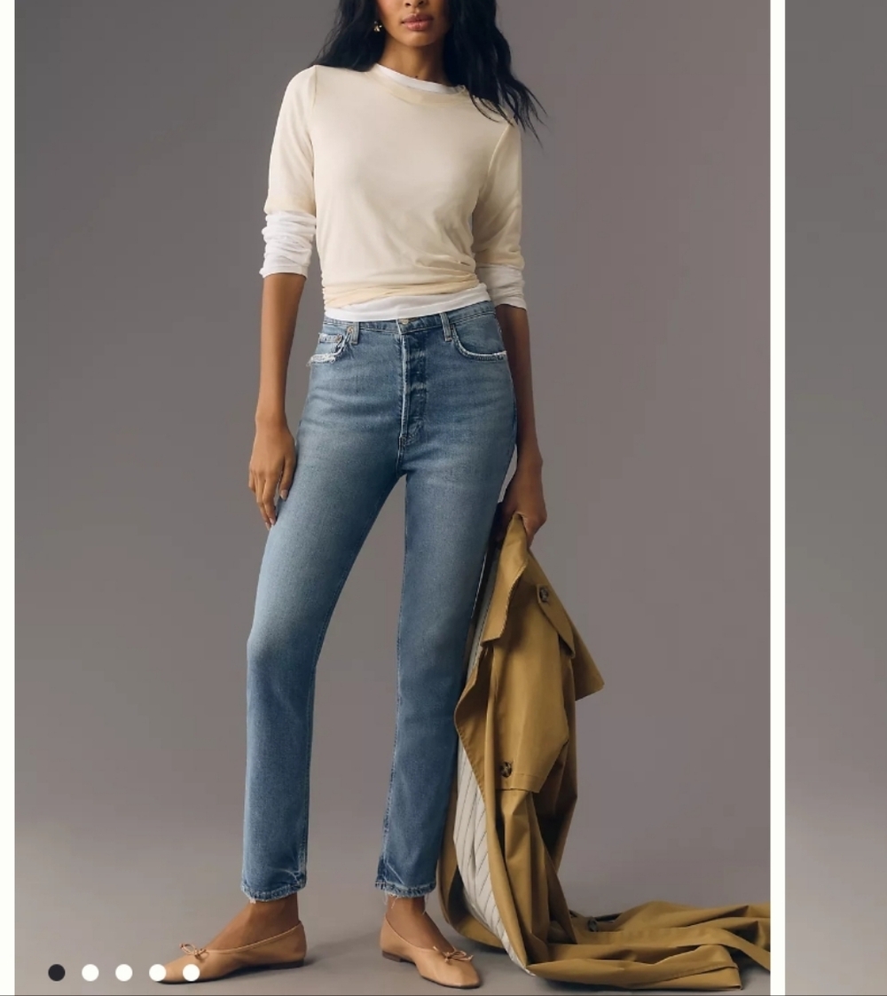 Agolde NICO Slim Straight Ankle Length Jeans